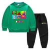2023 Primavera y otoño nueva ropa infantil transfronteriza suéter para niños pantalones de dibujos animados conjunto de dos piezas bebé algodón traje de manga larga