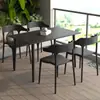Mesas y Sillas de Exterior para Uso en Patios, Muebles de Plástico para Exteriores para Tiendas de Té de Leche, Juego de Tres o Cuatro Piezas para Ocio en Balcones Exteriores, Sillas de Acero al Carbono
