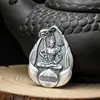Pingente Benming Buddha Prata Pura 999 Prata Esterlina Masculina Pingente Amuleto Zodiacal Feminino Retrô Pingente