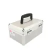 Caja con sello, caja de sello oficial, caja portátil con cerradura de aleación de aluminio para almacenar y administrar sellos bancarios y financieros