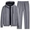 Novo Conjunto Esportivo Casual Masculino Outono e Inverno Jaqueta de Algodão Corrida ao Ar Livre Fitness Moda Roupa Esportiva Conjunto de Duas Peças
