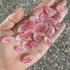 50 peças de pétalas de esmalte colorido 13*20mm flor de pêssego gordinha acessórios de material de amarração de flores para grampos de cabelo antigos grampos de cabelo de jade diy
