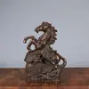 Enfeite de Cavalo de Latão, Símbolo de Sucesso Imediato, Cavalo do Zodíaco, Presente do Ano do Cavalo, Cavalo com Bolsa de Dinheiro, Tigela de Tesouro, Escultura de Cobre, Artesanato Decorativo