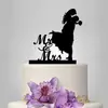Cartão de inserção personalizado simples para bolo de casamento boneco abraço noivo noiva letra requintada bolo decoração de bolo