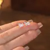 Pendientes de Aguja de Plata 999 para Mujer, Nuevo Estilo Chino, Pendientes de Riqueza Rápida, Tachuelas de Rosca, Joyería de Plata Pura para Perforación de Oreja