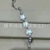 Pulseira de Jade Gelo de Alta Qualidade com Banhado a Prata e Luxuoso Cravejamento Total em Diamante, Pulseira em Formato de Cabaça, Joias de Jade Gelo de Alta Qualidade, Fonte de Suprimentos para Transmissão Ao Vivo