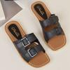 Chinelos de Verão Femininos, Tendência Transfronteiriça Comércio Exterior Novo Estilo, Sandálias Planas Versáteis da Moda Slip-On para Praia, Luxo Leve