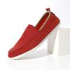Zapatos de lona sin cordones para hombre, de moda juvenil, transpirables, informales, clásicos, combinables, suaves y cómodos, de caña baja.