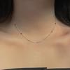 Collar de cuentas de arcoíris para mujer, moda apilada, dulce, genial, diseño de nicho, cadena de clavícula, elegante cadena de suéter de celebridades de Internet.