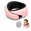 Almohada Popular con Espuma Viscoelástica en Forma de U Transfronteriza, Almohada de Viaje para el Cuello, Portátil y Plegable, Adecuada para Siestas en Avión y Soporte Cervical