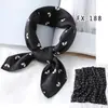 Moda Coreana 2020 Bufanda Pequeña Estampada de Seda Bufanda Cuadrada Pequeña Bufanda Decorativa Profesional para Mujer