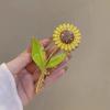 Horquilla de pelo grande coreana con forma de girasol fresco de verano para mujer, horquilla de pelo con forma de tiburón de alta calidad