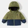 Chaqueta acolchada de algodón con capucha para niños, abrigo de algodón para otoño e invierno, ropa nueva para niños 2026, chaqueta de moda de invierno para niños pequeños y mayores