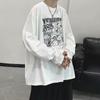 Camiseta de Manga Larga para Hombre para Primavera y Otoño 2026 Nuevo Top de Otoño con Estampado de Dibujos Animados Ropa de Moda Holgada Casual Camiseta Básica