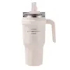 SITARAYURI vaso de hielo tipo bully gran capacidad termo con popote vaso frío duro portátil doble bebida taza de café