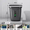 Papelera Cuadrada de Gran Capacidad sin Tapa con Anillo de Presión para Hogar, Oficina, Sala de Estar, Dormitorio