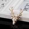 Broche Cabeça de Veado de Natal Europeu e Americano Halloween Broche Animal de Liga Alta Acessórios para Roupas Corsage Presente Masculino
