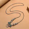 Colar Borboleta Esmalte Cloisonné Requintado Retrô para Mulheres, Colagem Artesanal Fashion e Simples Estilo Étnico Versátil