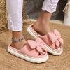 Amazon Transfronteiriço em estoque Chinelo Fofo de Linho Feminino Quatro Estações Quarto de Casa Interior Solado Grosso Primavera e Outono Algodão e Linho