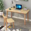 Escritorio de Madera Maciza para Computadora Escritorio de Oficina en Casa Sencillo Mesa Pequeña Escritorio de Dormitorio Juego de Escritorio y Silla para Estudiantes