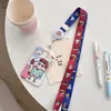Portatarjetas de identificación de estudiante con diseño de crayón de grafiti de Shin-chan, con cordón largo, portatarjetas anti-pérdida para tarjeta Yangchengtong y tarjeta Octopus