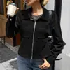 Nueva Chaqueta Blazer Larga de Gamuza con Cremallera para Mujer Otoño/Invierno 2026 Transfronteriza Europea y Americana
