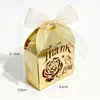 Cajas de Dulces Huecas de Boda Estilo Europeo Nuevas al por Mayor de Fabricantes, Cajas de Dulces para Fiestas, Empaques de Dulces Cortados con Láser, Cajas de Recuerdos