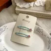 Pinza Oval para el Cabello con Perlas y Pedrería Estilo Coreano, Pasador Sencillo y Elegante para Flequillo, Accesorio Versátil para el Cabello
