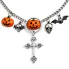 Venta al por mayor del fabricante Estilo Retro Punk de Halloween Araña Fantasma Cabeza Accesorios Colgante Accesorios para Joyería DIY Colgante de Aleación