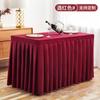 Mantel rectangular para mesa de conferencias, para salas especiales, personalizadas, para exposiciones y actividades, mantel rojo de tela, mantel largo.