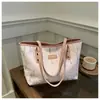 Bolsa Tote Costurada Transfronteiriça para Mulheres 2026 Novo Estilo Textura Simples Grande Capacidade para o Dia a Dia Bolsa de Ombro