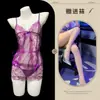 Sexy Renda Transparente Decote em V Profundo Revelando o Peito, Apaixonante Camisola Erótica Sem Tirar, Sedutor Body de Renda com Alças Camisola