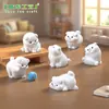 Micro-Paisaje Creativo Lindo Perro Blanco Pequeño Gordito Muñeca Linda Accesorios de Decoración DIY Mini Adornos de Escritorio
