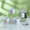 Caneca de Cerâmica café caneca individual com colher caneca casal de desenho animado Cup publicidade LOGO personalizado atividade presente