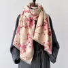 Bufanda Jacquard Dulce Imitación Cachemir Retro Nueva de Otoño para Mujer, Calentador de Cuello Grueso Cálido, Chal Grande Versátil Atmosférico