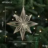 Novos Pingentes de Natal Dourados Transfronteiriços, Enfeites Galvanizados para Árvore de Natal, Flocos de Neve, Acessórios de Veado, Suprimentos de Natal
