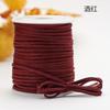 Cuerda trenzada de hilo cuerda de terciopelo rojo cordón de cuerda de cuero de vaca cuerda decorativa de cuero de ciervo cuerda de gamuza cordón cinturón de terciopelo cuerda trenzada diy