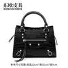 Bolso de Motocicleta Transfronterizo Nuevo de Panza de Cocodrilo, Piel de Cocodrilo Genuina, Bolso de Mano de Moda y Versátil para Mujer, Bolso de Hombro de Moda