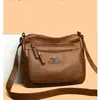 Nova Bolsa Feminina Retrô, Multicamadas, Bolsa de Luxo para Mulheres de Meia-Idade, Bolsa de Mamãe da Moda, Bolsa de Ombro em PU, Grande Capacidade