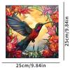 Flor de Colibrí Transfronteriza Pájaro 3D Coloridos Pegatinas Electrostáticas para Vidrio Anti-Impacto de Pájaros Ventana Pegatinas Estáticas para Vidrio Decoración