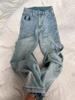 Jeans Cálidos de Cintura Alta con Forro Polar Azul Claro para Mujer Invierno 2024 Cintura Alta Adelgazantes Contraste Pantalones de Pierna Recta