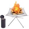 Estilo Camping al Aire Libre Portátil Plegable Almacenamiento Mesa de Fuego Picnic Leña Fogata Rejilla Estufa Pequeña de Carbón Estufa de Carbón