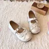 Zapatos de piel para niña estilo coreano, ligeros, de suela suave y con cordones, bailarinas versátiles, nueva colección primavera/otoño 2026, zapatos de princesa para bebés