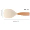 Cuchara de Arroz de Silicona Resistente a Altas Temperaturas Vaso Cuchara de Arroz Antiadherente Cuchara de Arroz de Pie Grado Alimenticio Mango de Madera Cuchara para Servir