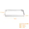 Anillo rectangular para tarta de acero inoxidable 430 con punzonado y molde de anillo de mousse perforado de 2.5 CM de largo Horneado francés