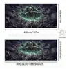 Banner de Garaje de Halloween Decoración de Puerta Tela Colgante Calabaza de Terror Bruja Calavera Fondo de Fiesta Transfronterizo En Stock Fábrica