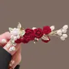 Falda para la Cara Tocado Traje Xiuhe Horquilla de Compromiso Traje de Novia para Brindar Horquilla Roja de Año Nuevo Nuevo Estilo Chino Accesorios para el Cabello Cheongsam