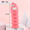 Estojo de lápis retrátil de silicone com tema de desenho animado transfronteiriço, estojo fofo e de grande capacidade com zíper, organizador de material escolar para alunos do ensino fundamental