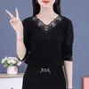 Camiseta interior engrosada para mujer, camiseta de manga larga adelgazante, nuevo top elegante de otoño e invierno, capa interior para cubrir el vientre y mantenerse abrigada