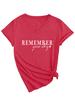 Lembre-se do seu porquê Amazon ebay casual temperamento camiseta feminina de manga curta com decote em V transfronteiriça